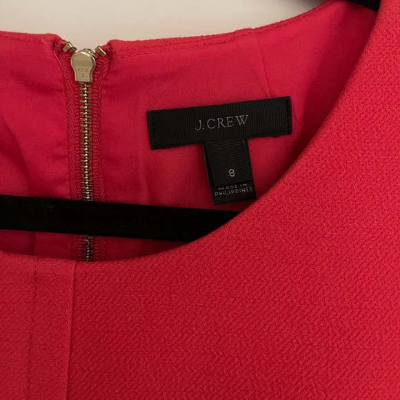 JCrew Poppy Red Flare Dress, Sz 8 zip back - Picture 6 of 7
